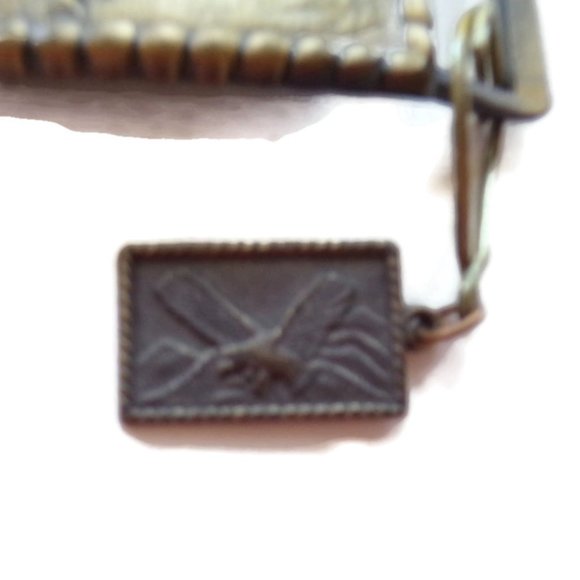 Brass Eagle Belt Buckle and Key Ring Holder 0719 - Picture 5 of 6